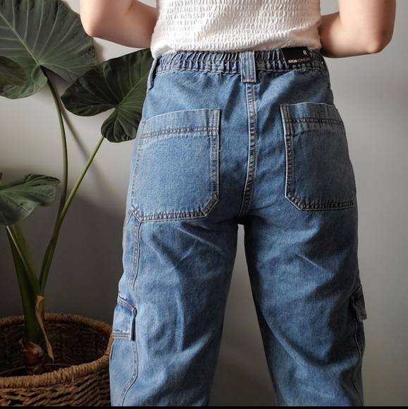 NWT 90s Wide Leg Utility Cargo Jeans - Picture 4 of 12